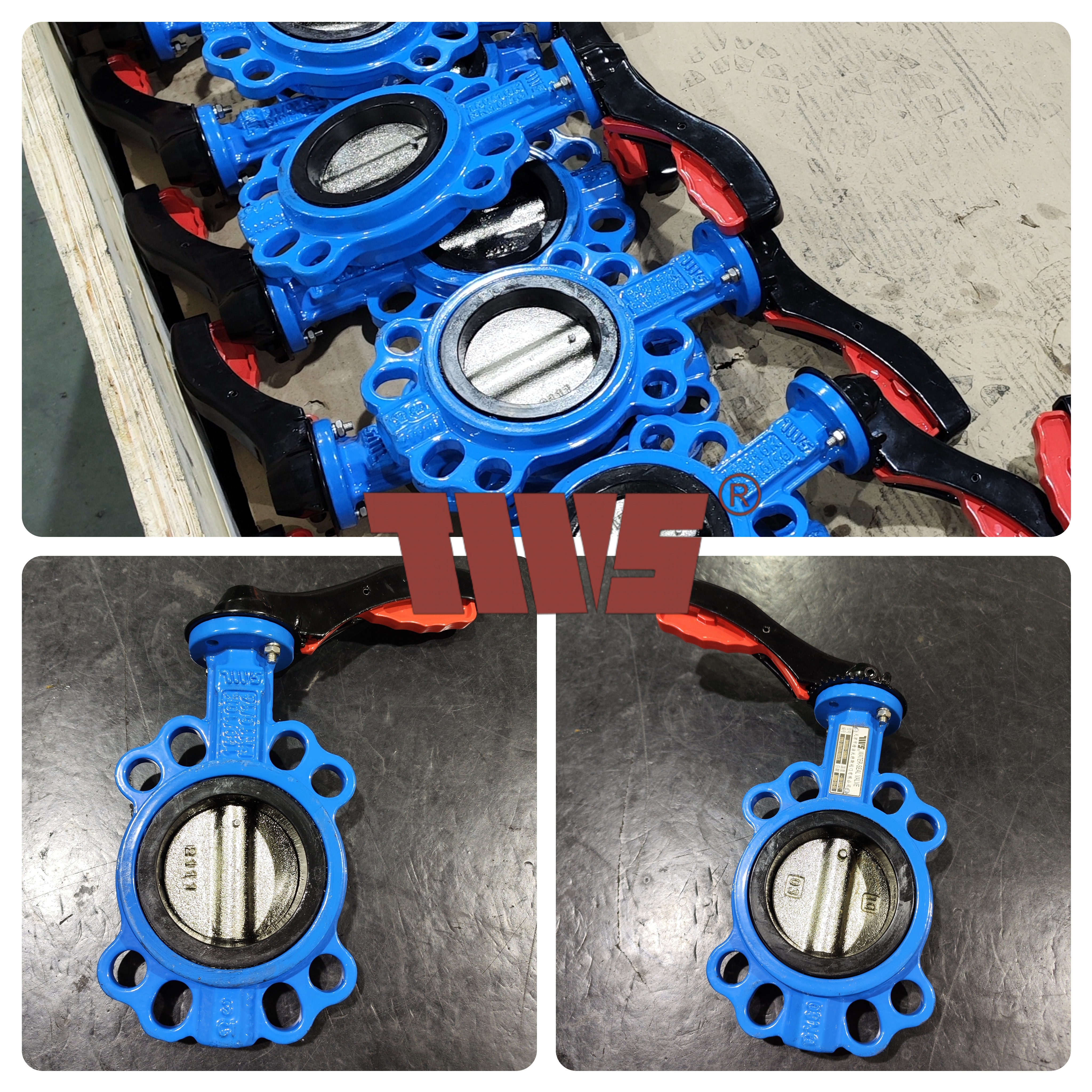 2023.1.6 DN80 Wafer Butterfly Valve ine Ductile Iron+Plated Ni Disc---TWS Valve
